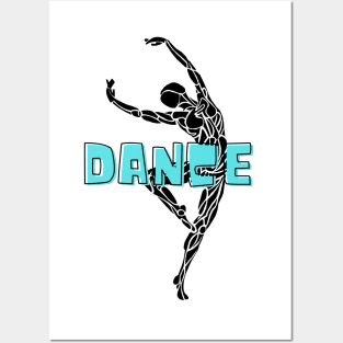 Dance Sport Dancer Silhouette Artwork Posters and Art